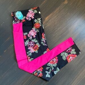 Lularoe Floral Rise Collection Brave Leggings NWT